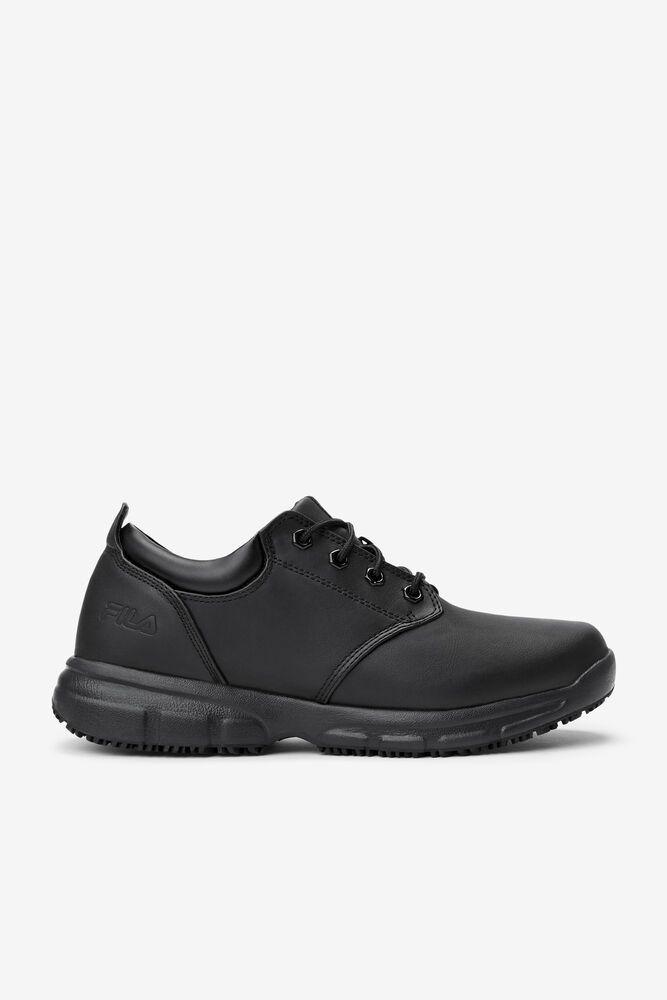 Fila Work Shoes Mens Black - Memory Blake Slip Resistant - Philippines 1073829-HC